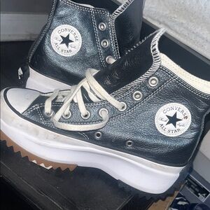 Converse Black and White Platform High-Tops